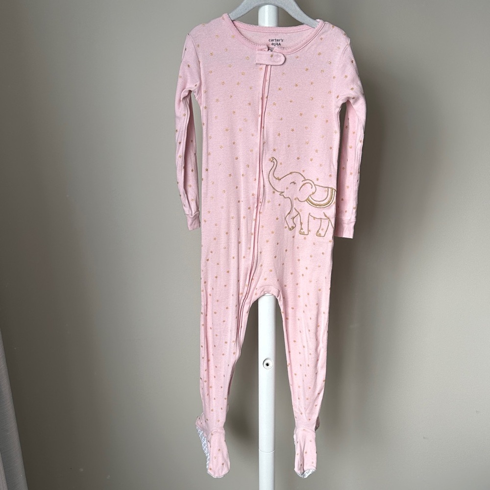 Carter’s Long Sleeve One Piece Footed Pajamas 4T